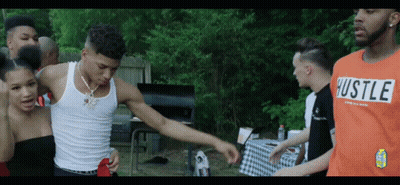Man In Suit And Tie With Wig GIF