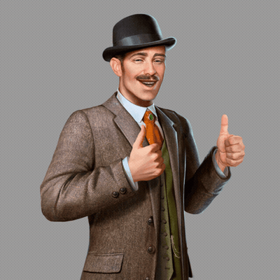 Man In Suit And Top Hat Thumbs Up GIF