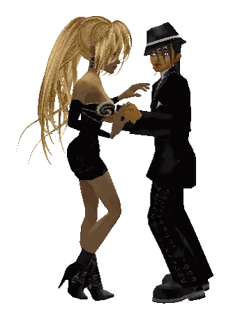 Man In Suit And Woman Dancing Sticker