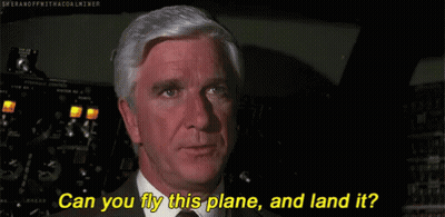 Man In Suit Asking Can You Fly Plane GIF