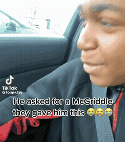 Man In Suit Asking For McGriddle In Car GIF