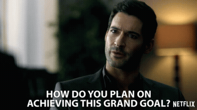 Man In Suit Asking How To Achieve Goal GIF