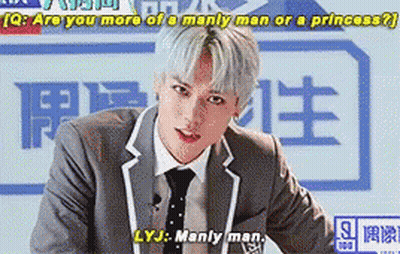 Man In Suit Asking Manly Man Or Princess GIF