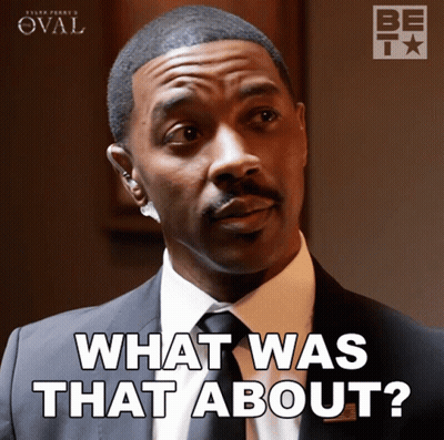 Man In Suit Asking What Was That About GIF