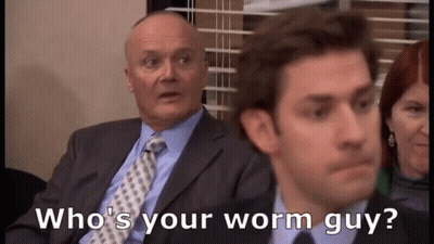 Man In Suit Asking Who's Your Worm Guy GIF