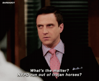 Man In Suit Asks NYPD What's The Matter GIF