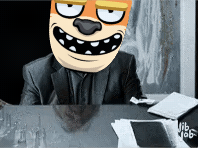 Man In Suit At Desk Jib Job Box GIF