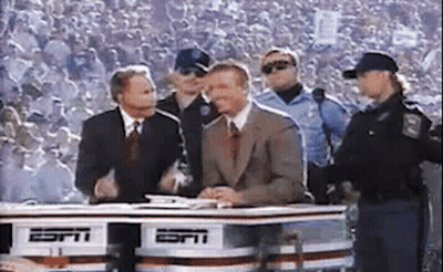 Man In Suit At ESPN Desk GIF
