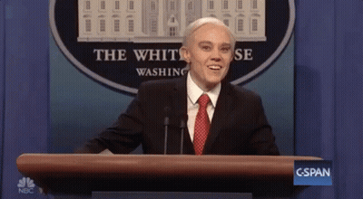 Man In Suit At Podium In Front Of White House Sign GIF