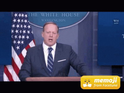 Man In Suit At Podium With White House Flag GIF