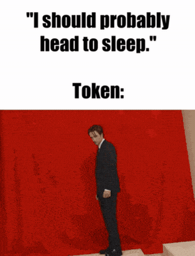 Man In Suit At Red Wall Saying I Should Probably Head To Sleep GIF