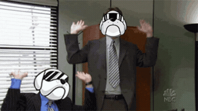 Man In Suit At Window Blinds NBC Logo GIF