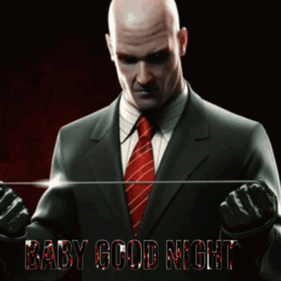 Man In Suit Baby Good Night Red Text GIF