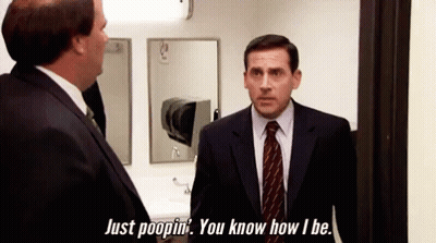 Man In Suit Blowing Nose In Mirror Daniel Chun GIF
