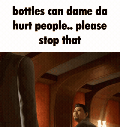 Man In Suit Bottles Can Dame Da Hurt People Please Stop That GIF