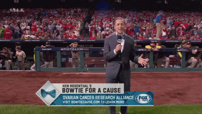 Man In Suit Bow Tie Baseball Field Fox News Banner GIF