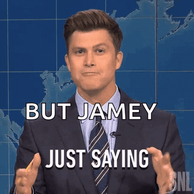 Man In Suit But Jamiey Just Saying GIF