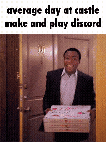 Man In Suit Carrying Pizza Boxes GIF