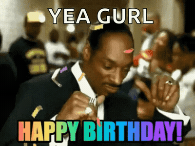 Man In Suit Celebrating Birthday With Confetti Yea Gurl Happy Birthday GIF