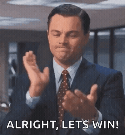 Man In Suit Clapping Alright Let's Win GIF