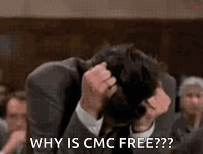 Man In Suit Covering Face Asking Why Is CMC Free GIF