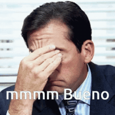 Man In Suit Covering Face Mmmm Bueno GIF