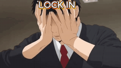 Man In Suit Covering Face Saying Lock In GIF