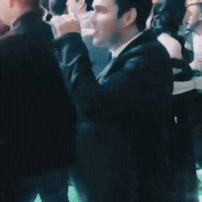 Man In Suit Dancing At Party GIF