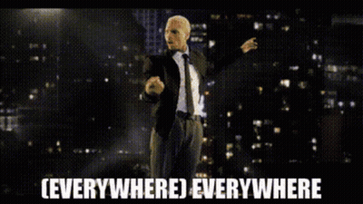 Man In Suit Dancing City Skyline Everywhere GIF