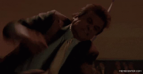 Man In Suit Dancing In Dark Room With Memecenter.com GIF