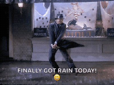 Man In Suit Dancing In Rain Finally Got Rain GIF