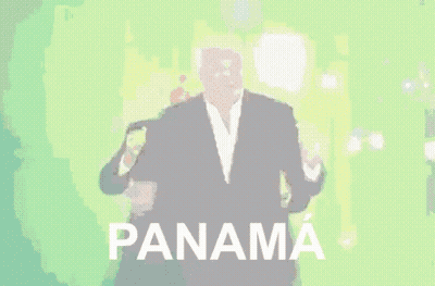 Man In Suit Dancing On Green Background Panama GIF