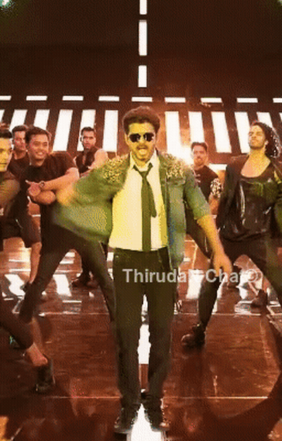 Man In Suit Dancing On Stage Thiruda Chase GIF