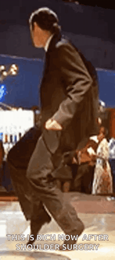 Man In Suit Dancing This Is Rich Now After Shoulder Surgery GIF