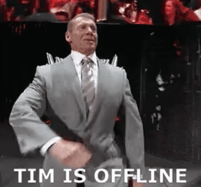 Man In Suit Dancing Tim Is Offline GIF