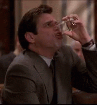 Man In Suit Drinking Glass Of Water GIF