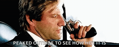 Man In Suit Drinking Glass Saying Peaked Outside GIF
