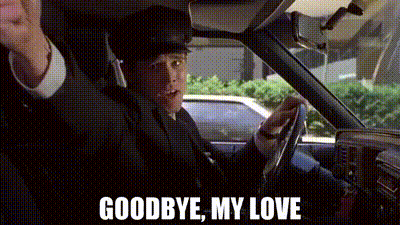 Man In Suit Driving Car Goodbye My Love GIF