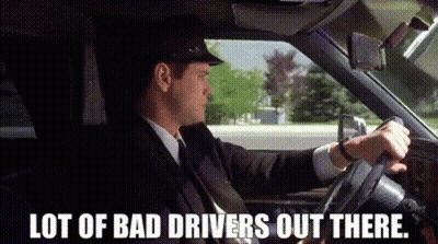 Man In Suit Driving Says Lot Of Bad Drivers Out There GIF