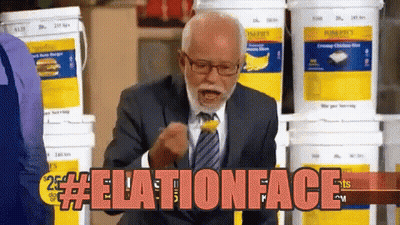 Man In Suit Eating With #Elationface GIF