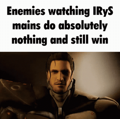 Man In Suit Enemies Watching Irys Mains Do Absolutely Nothing And Still Win GIF