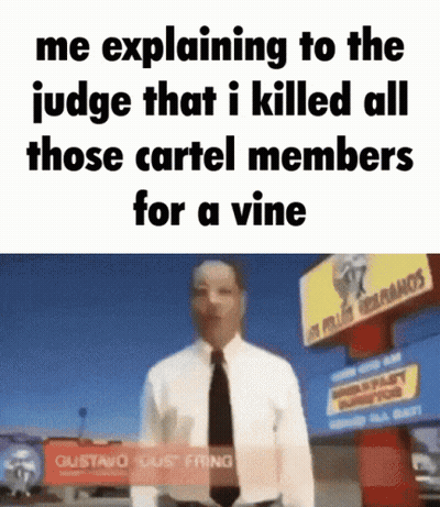 Man In Suit Explaining To Judge I Killed Cartel Members For A Vine GIF