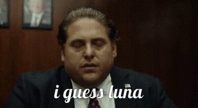 Man In Suit Eyes Closed Saying I Guess Luna GIF