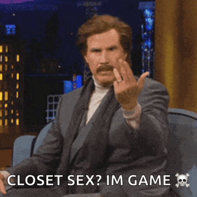 Man In Suit Giving Middle Finger Closet Sex Im Game GIF