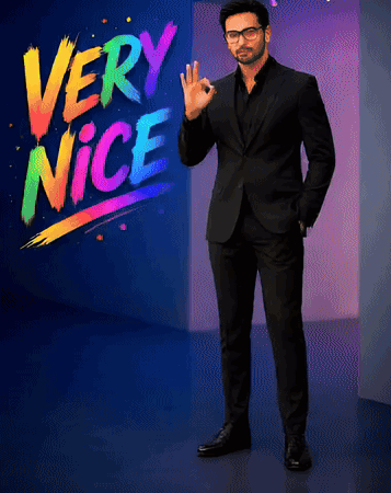 Man In Suit Giving OK Sign In Front Of Very Nice Sign GIF