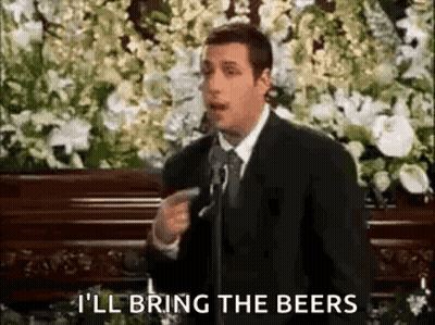 Man In Suit Giving Speech At Funeral GIF