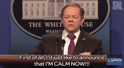 Man In Suit Giving Speech In Front Of White House Logo GIF