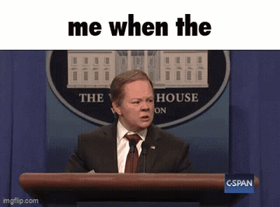 Man In Suit Giving Speech In Front Of White House Sign GIF