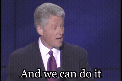 Man In Suit Giving Speech Saying And We Can Do It GIF