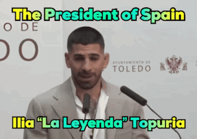 Man In Suit Giving Speech The President Of Spain GIF